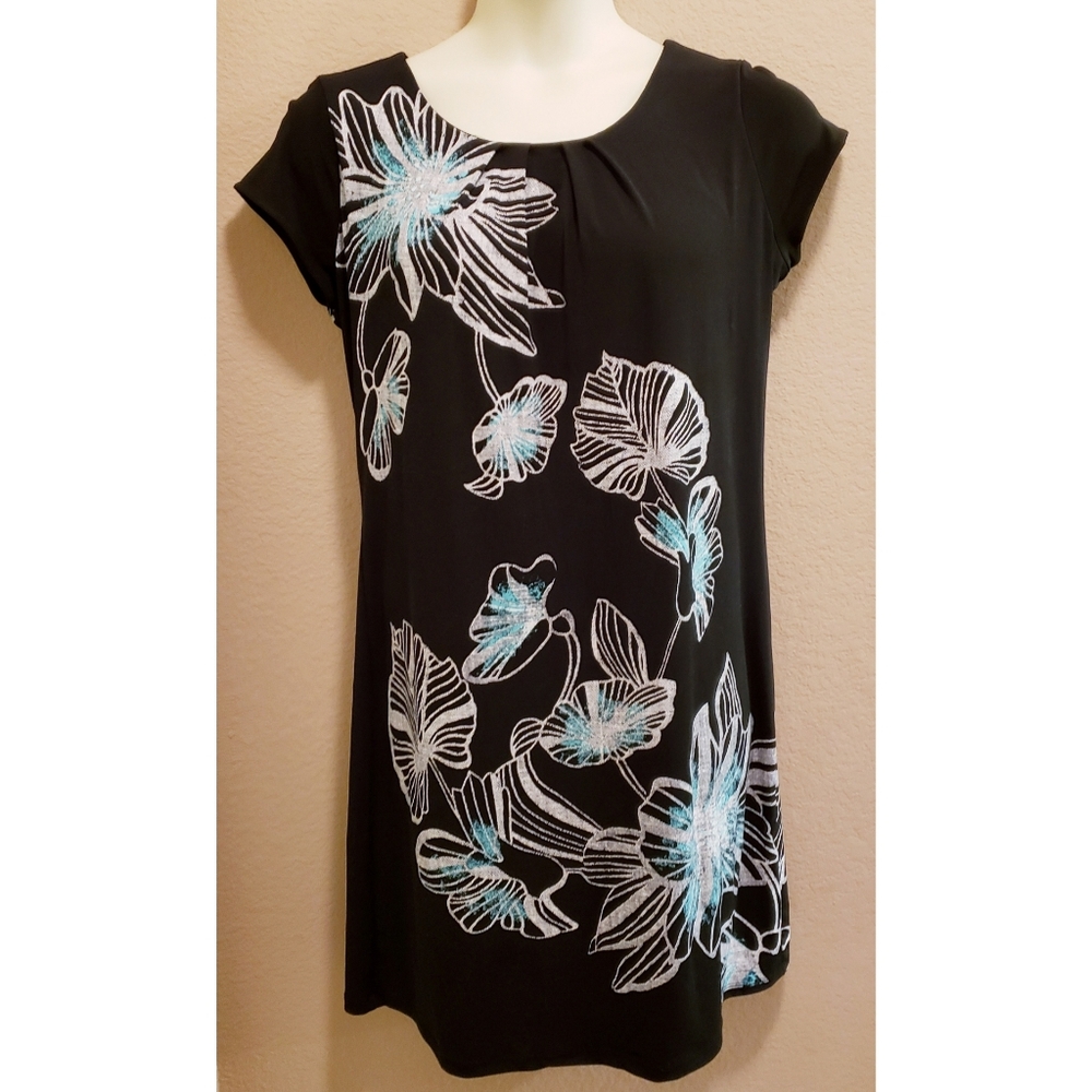 Style & Co Short-Sleeved Floral Dress